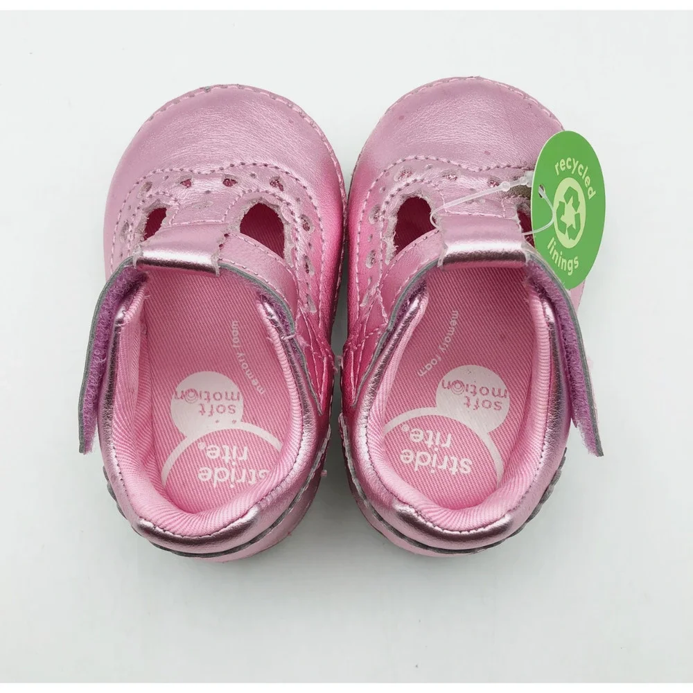 Stride Rite Girls Adira Flat Size 3 Pink Fuchsia Toddler Shoe Mary Jane NIB